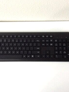 Wireless Keyboard & Mouse Combo – Black – USB Receiver – Quiet Slim Design (New)